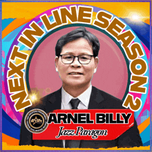 arnel billy jazz paragon is featured on a colorful poster
