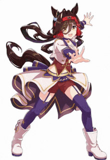a drawing of a girl in a dress with a horse on her back
