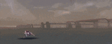 a cartoon character is flying through the air in a video game .