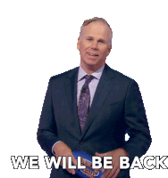 We Will Be Back Gerry Dee Sticker - We Will Be Back Gerry Dee Family Feud Canada Stickers