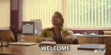 Welcome Gillian Anderson GIF - Welcome Gillian Anderson Jean Milburn GIFs