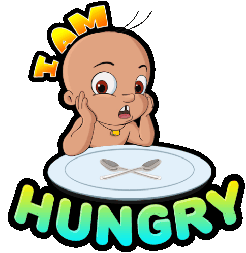 I Am Hungry Raju Sticker - I Am Hungry Raju Chhota Bheem Stickers