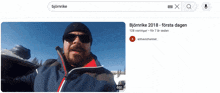 a video of a man named björnrike is being displayed