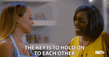 The Key Is To Hold On To Each Other Essence Atkins GIF