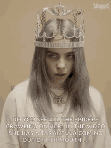 billie eilish stare queen crown
