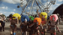 rainbow clowns afro wigs squad fam creepin