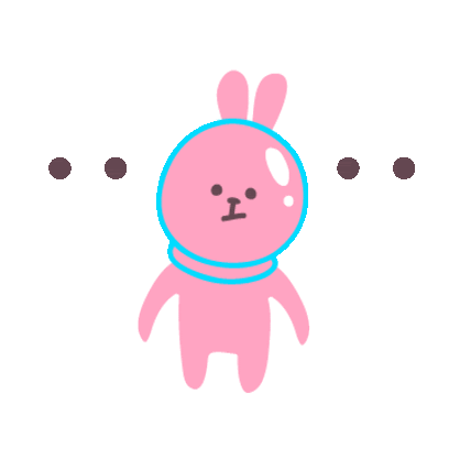 Pink Rabbit Sticker - Pink Rabbit Confused Stickers