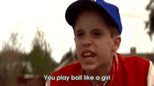 You Play Ball Like A Girl GIF - You Play Like A Girl The Sandlot Ham Porter GIFs