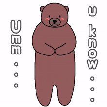 brown bear shy u know can%27t speak