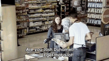 Josh Duhamel Getting Spotted While Checking Out A Diet Pepsi Fan GIF - Josh Duhamel Prank Cashier GIFs