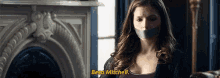Anna Kendrick Mouth Taped GIF - Anna Kendrick Mouth Taped Shake Head GIFs