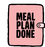 Meal Plan Done Sticker - Meal Plan Done Diet Stickers