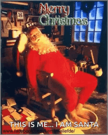 After Christmas Santa GIF - After Christmas Santa Tired GIFs