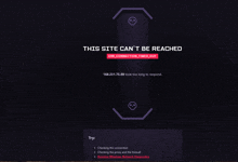 a web page that says this site can t be reached
