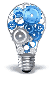 idea gears light bulb keep going thoughts