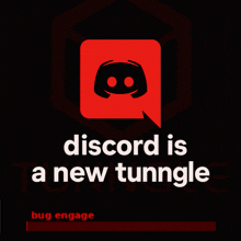 a poster that says discord is a new tunnelle