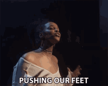 Pushing Our Feet To The Ground Belting GIF - Pushing Our Feet To The Ground Belting Singing GIFs