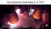 a screenshot of a starship flight test with the words " its uncanny how easy it is 10.7 " at the top