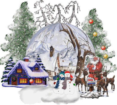 Boldog Karácsonyt Snow Globe Sticker