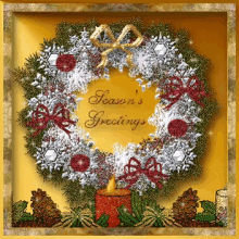 Wreath Seasons Greetings GIF - Wreath Seasons Greetings GIFs