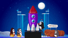 Spacex Penguins GIF - Spacex Penguins Rocket GIFs