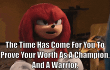 Knuckles Tv Show Champion GIF - Knuckles Tv Show Champion Warrior GIFs