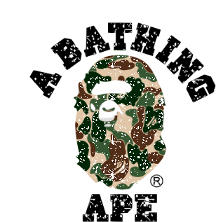 Bathing Ape Camouflage Sticker
