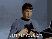 Spock Petting GIF - Spock Petting Kitty GIFs
