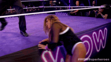 Exhausted Penelope Pink GIF - Exhausted Penelope Pink Wow Women Of Wrestling GIFs