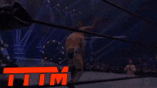 a wrestling match is being shown live on a tnt channel
