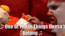 Sml Ronald Mcdonald GIF - Sml Ronald Mcdonald One Of These Things Doesnt Belong GIFs