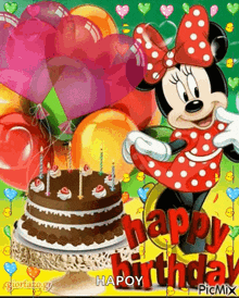 Happy Birthday Minnie Mouse GIF - Happy Birthday Minnie Mouse Cute GIFs