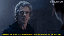 a gif from gifrun.com shows a man talking to another person