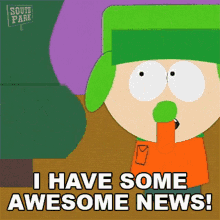 I Have Some Awesome News Kyle Broflovski GIF - I Have Some Awesome News Kyle Broflovski South Park GIFs