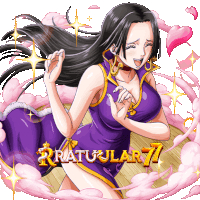 a woman in a purple dress is surrounded by pink clouds and the word ratuular 77