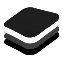a stack of black and white squares on top of each other .