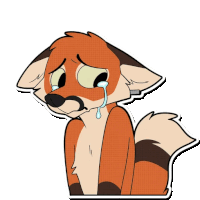Sad Fox Sticker