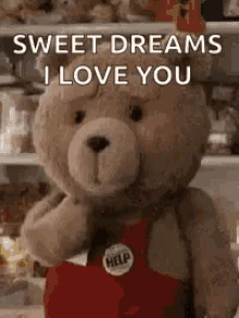 I Love You Sweet Dreams GIF - I Love You Sweet Dreams Teddy Bear GIFs