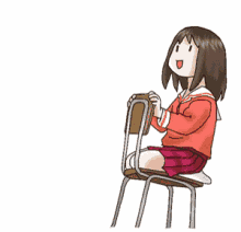 Anime Walking Chair GIF - Anime Walking Chair Girl GIFs