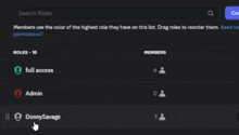a screenshot of a search for roles on a web page