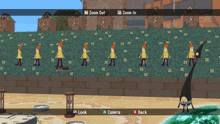 a screenshot of a video game that says look out on the bottom