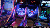 a skee ball game is being played on a computer screen