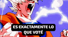 a cartoon character with the words es exactamente lo que vote on the bottom
