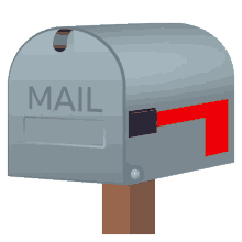 closed mailbox with lowered flag objects joypixels postal services messages