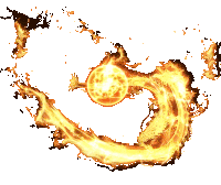 a circle of fire is surrounded by a sphere of fire