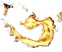 a circle of fire is surrounded by a sphere of fire