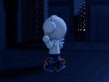 two cartoon characters holding hands with one wearing a shirt that says ' apollo ' on it