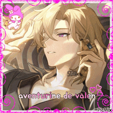 a picture of a boy with the words aventurine de valen written on it