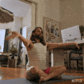 Doing Yoga Jonathan GIF - Doing Yoga Jonathan Queer Eye GIFs