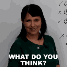 What Do You Think Rebecca GIF - What Do You Think Rebecca Learn English With Rebecca GIFs